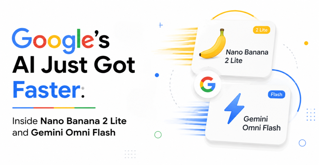 Google AI Nano Banana 2 Lite and Gemini Omni Flash illustration