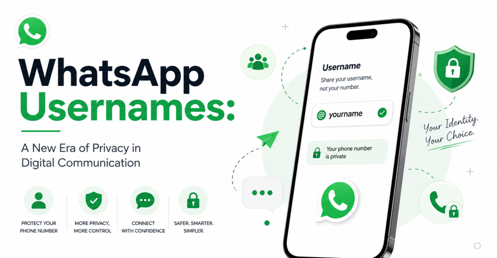 WhatsApp usernames privacy feature illustration